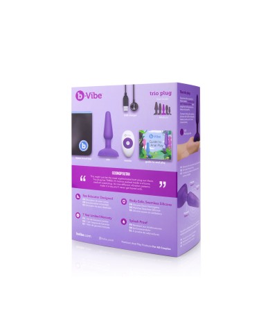 Plug anale con telecomando B-Vibe 05882530000 Viola Plug anale con telecomando B-Vibe 05882530000 Viola