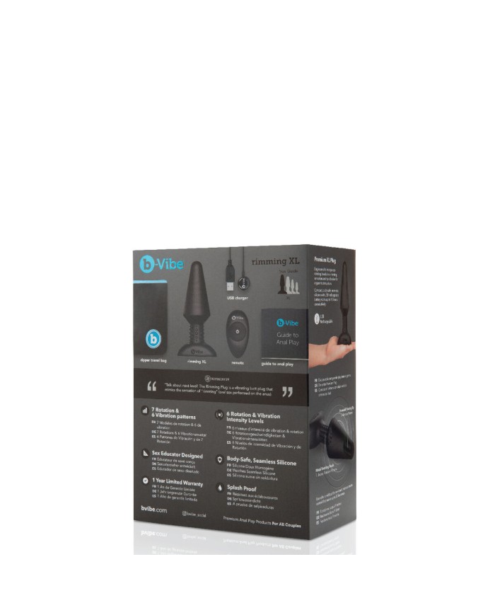 Plug Anale B-Vibe Rimming Nero XL Plug Anale B-Vibe Rimming Nero XL