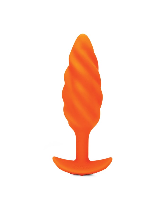 Butt Plug Vibrante B-Vibe Swirl Texture Arancio