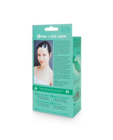 Butt Plug Vibrante B-Vibe Twist Texture Verde Butt Plug Vibrante B-Vibe Twist Texture Verde
