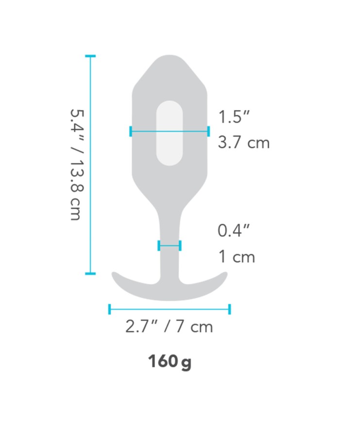 Plug Anale B-Vibe Vibrating Snug 3 Azzurro (3,7 x 13,8 x 1 cm)