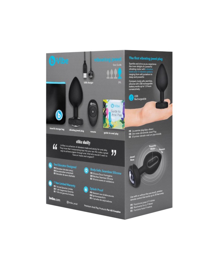Vibratore B-Vibe Vibrating Jewel Nero XXL Vibratore B-Vibe Vibrating Jewel Nero XXL