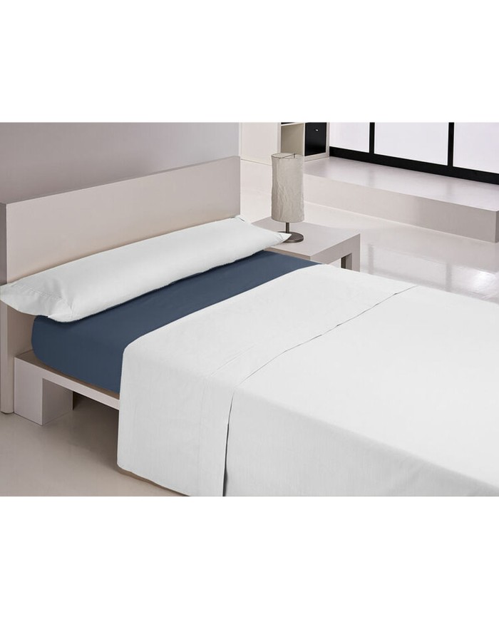 Lenzuolo con angoli aderenti Happy Home MIX COLORS Azzurro Osimano 200 x 200 + 30 cm