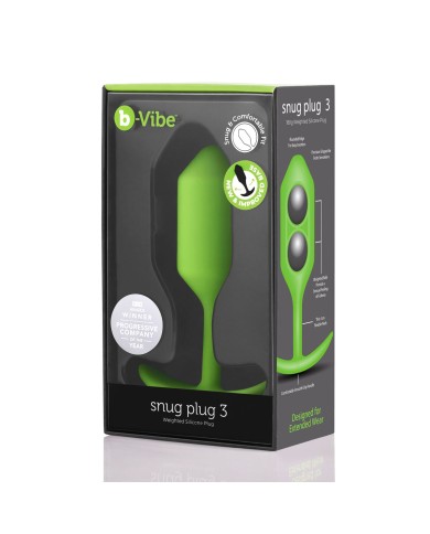 Plug Anale B-Vibe 3 Verde Lime Plug Anale B-Vibe 3 Verde Lime