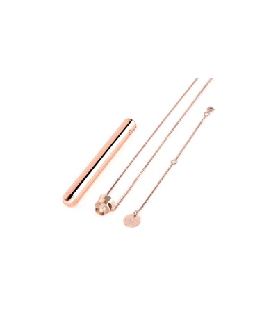 Vibratore Mini Le Wand Necklace Ciondolo Oro Rosa