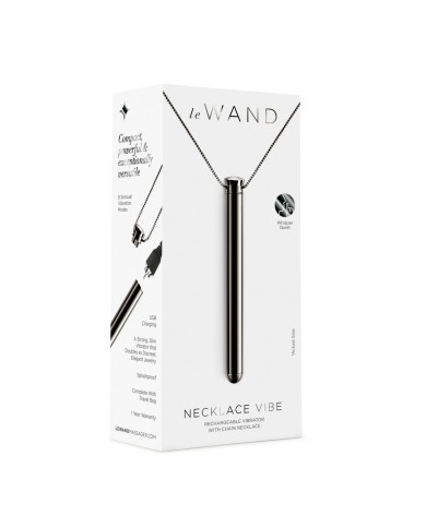 Vibratore Mini Le Wand Necklace Ciondolo Nero Vibratore Mini Le Wand Necklace Ciondolo Nero