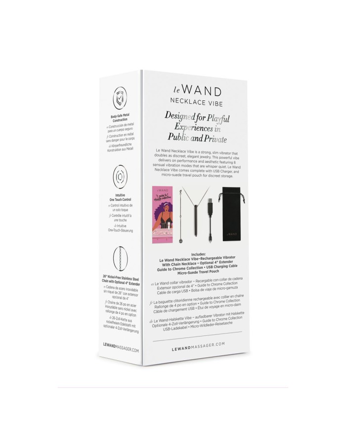 Vibratore Mini Le Wand Necklace Ciondolo Nero