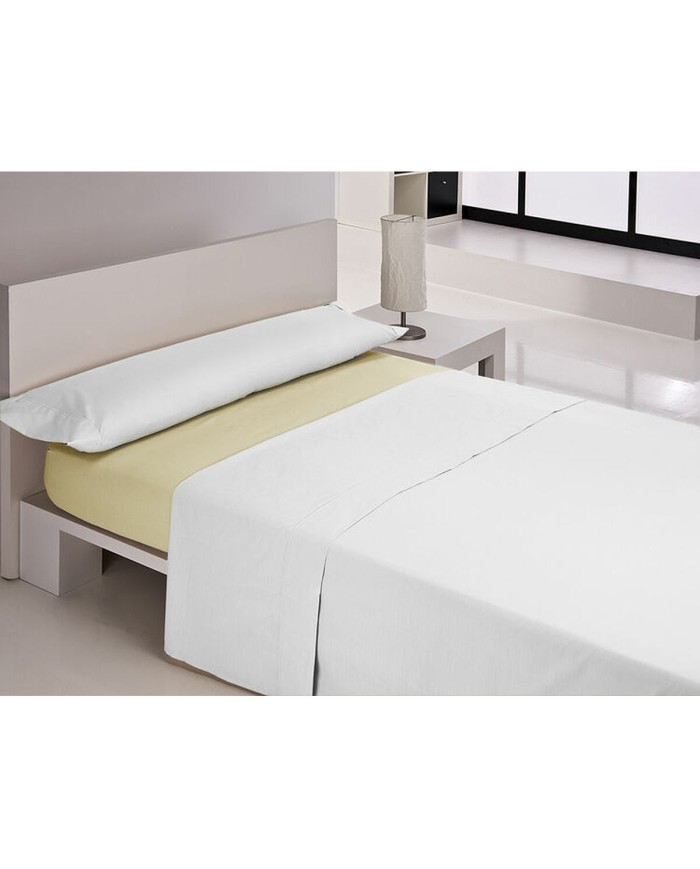 Lenzuolo con angoli aderenti Happy Home MIX COLORS Giallo Singolo 105 x 200 + 30 cm