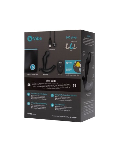 Plug Anale B-Vibe 360 Nero Plug Anale B-Vibe 360 Nero