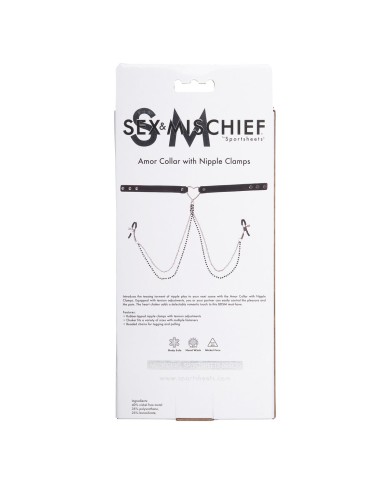 Catena di Morsetti per Capezzoli Sportsheets Sex & Mischief Amor Catena di Morsetti per Capezzoli Sportsheets Sex & Mischief Amor