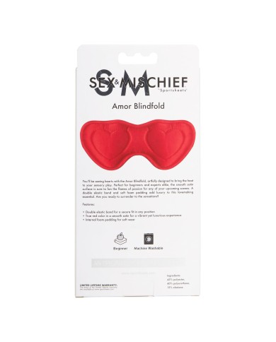 Mascherina Sportsheets Sex & Mischief Rosso Mascherina Sportsheets Sex & Mischief Rosso