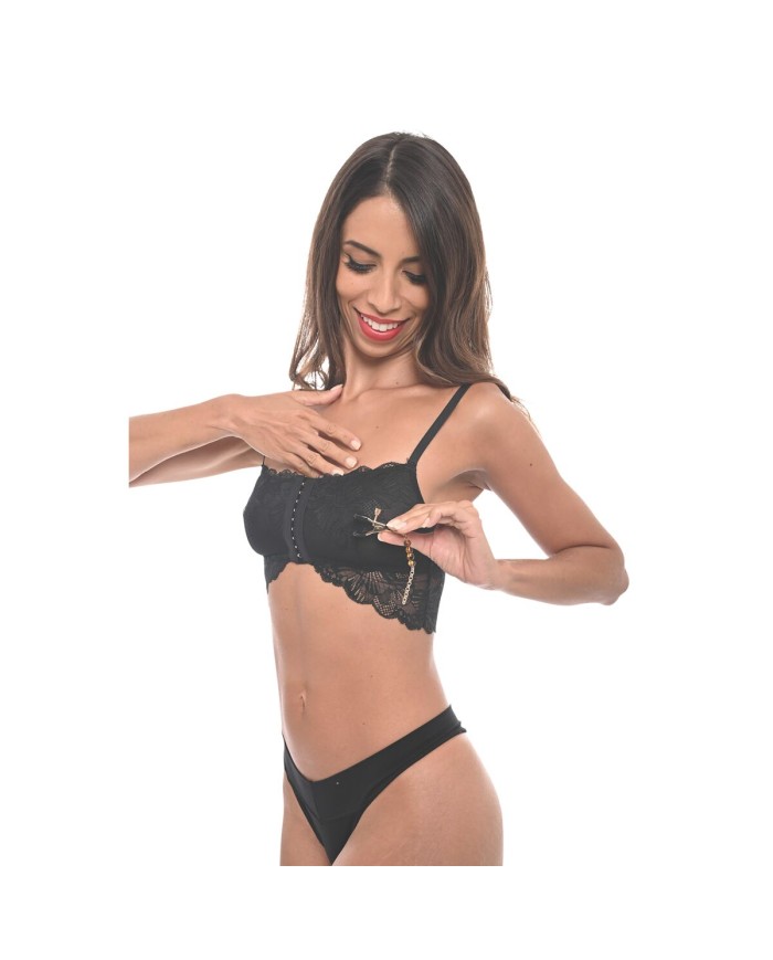 Catena di Morsetti per Capezzoli Sportsheets Amber Beaded