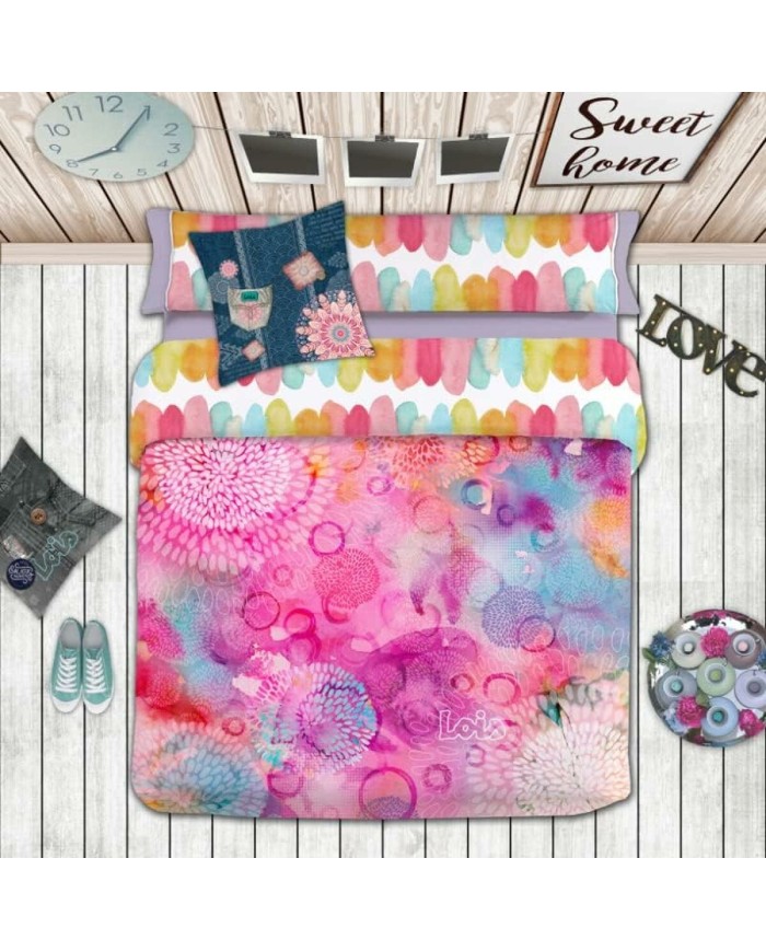Set di copripiumino Lois FESTIVAL P. Malva Singolo 150 x 230 cm 3 Pezzi