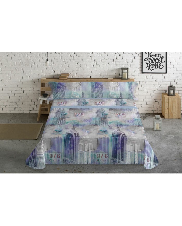 Set di Lenzuola Pierre Cardin SKYLINE Azzurro Singolo Set di Lenzuola Pierre Cardin SKYLINE Azzurro Singolo