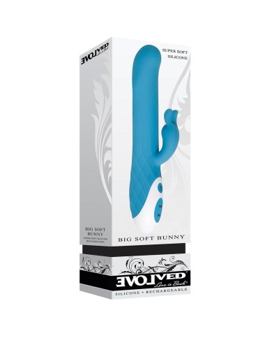 Vibratore per il Punto-G Evolved Big Soft Bunny Azzurro Vibratore per il Punto-G Evolved Big Soft Bunny Azzurro