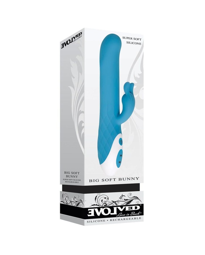Vibratore per il Punto-G Evolved Big Soft Bunny Azzurro Vibratore per il Punto-G Evolved Big Soft Bunny Azzurro