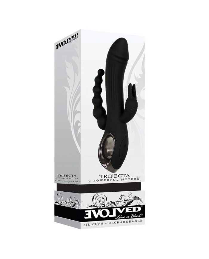 Masturbatore Doppia Penetrazione Evolved Trifecta Nero Masturbatore Doppia Penetrazione Evolved Trifecta Nero