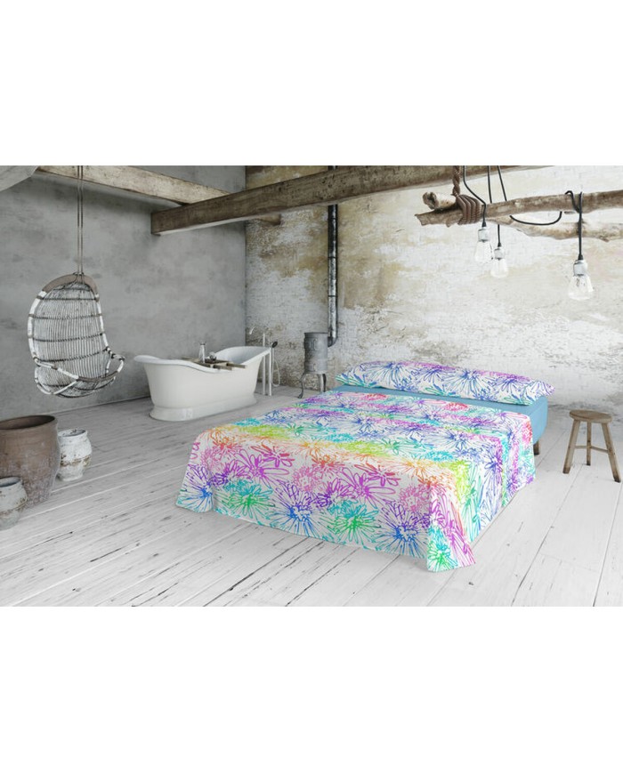 Set di Lenzuola Lois HIPPY Azzurro Singolo Set di Lenzuola Lois HIPPY Azzurro Singolo