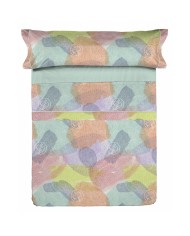 Set di Lenzuola Lois HIPPY Azzurro Singolo Set di Lenzuola Lois HIPPY Azzurro Singolo