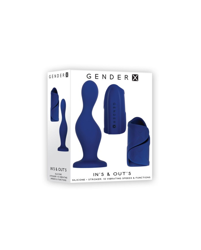 Vibratore Anale Gender X IN'S & OUT'S Azzurro Vibratore Anale Gender X IN'S & OUT'S Azzurro