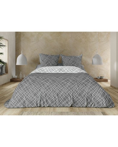 Set di copripiumino Pierre Cardin CRUCE Grigio Singolo 3 Pezzi