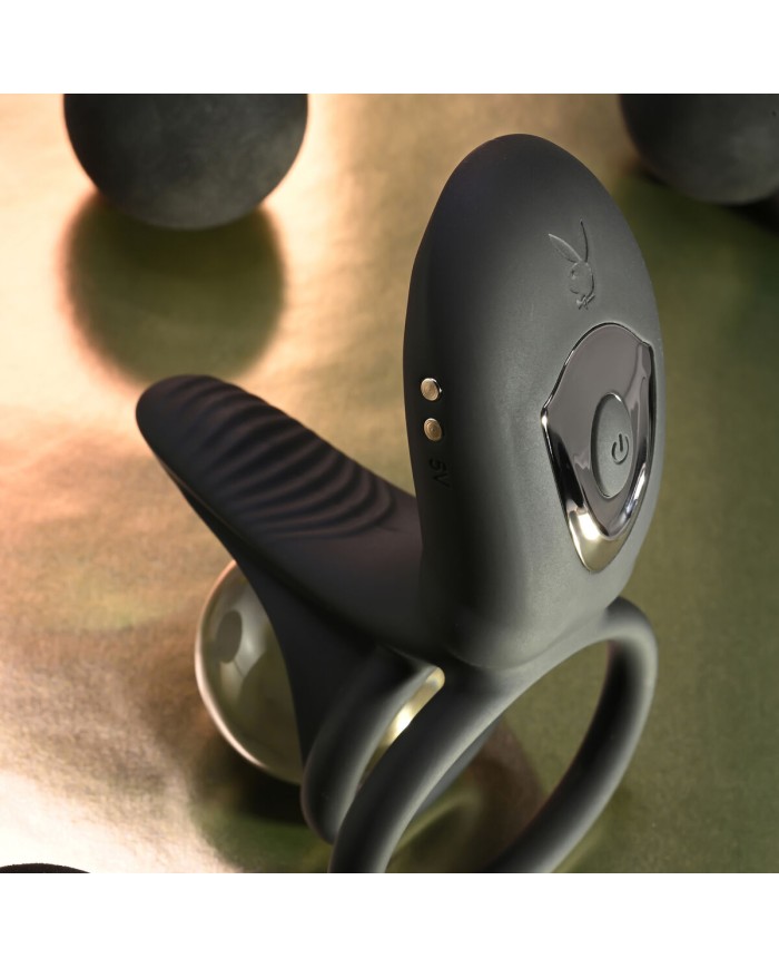 Anelli Fallici Playboy Nero Anelli Fallici Playboy Nero