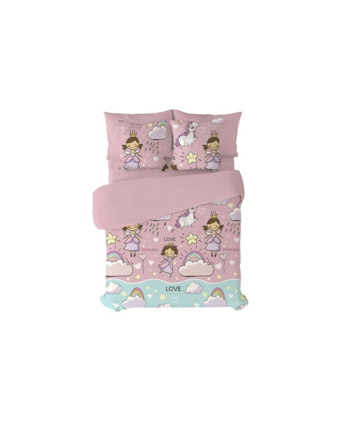 Set di copripiumino Pierre Cardin Morgana Rosa Singolo 3 Pezzi