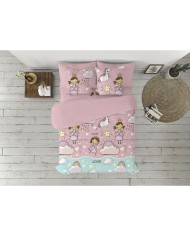 Set di copripiumino Pierre Cardin Morgana Rosa Singolo 3 Pezzi