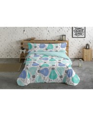 Set di copripiumino Pierre Cardin Ideas Multicolore Blu Marino Singolo 3 Pezzi