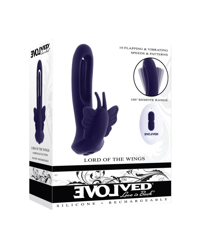 Vibratore per il Punto-G Evolved LORD OF THE WINGS Viola
