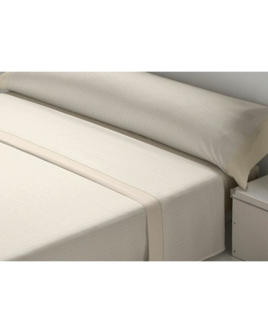 Set di Lenzuola D'Or CEBRA Beige Ala francese Franela