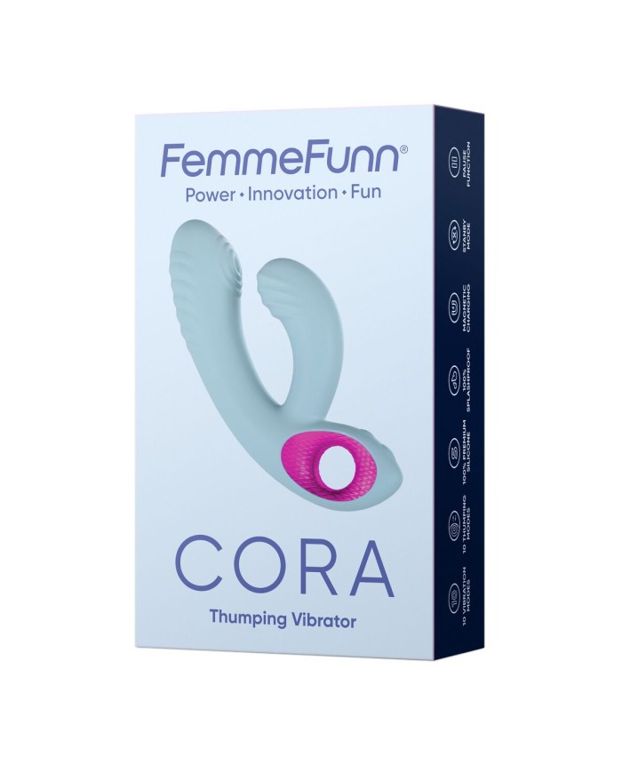 Vibratore per il Punto-G FemmeFunn Cora Azzurro