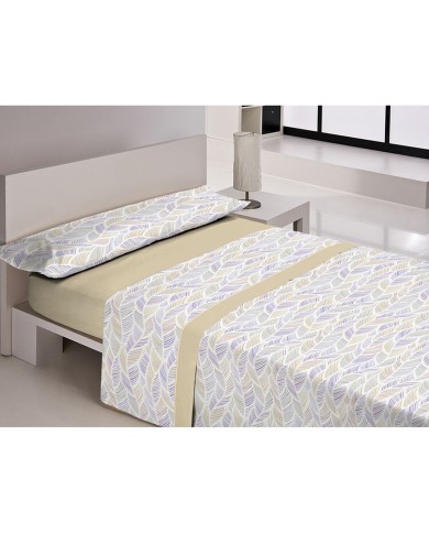 Set di Lenzuola Libela PIRINE SAONA Beige Ala francese