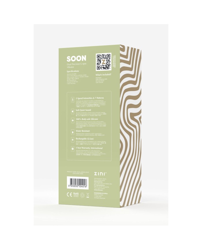 Vibratore per il Punto-G ZINI Azzurro Vibratore per il Punto-G ZINI Azzurro