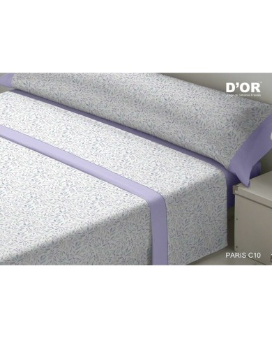 Set di Lenzuola D'Or PARIS Malva Singolo Franela