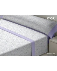 Set di Lenzuola D'Or PARIS Grigio Osimano Franela Set di Lenzuola D'Or PARIS Grigio Osimano Franela