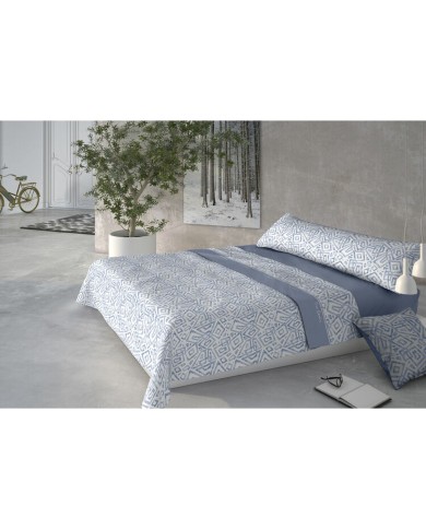 Set di Lenzuola Pierre Cardin CORALINA MARMOL Azzurro Ala francese