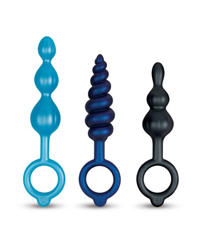 Plug Anale B-Vibe Azzurro 3 Pezzi Plug Anale B-Vibe Azzurro 3 Pezzi