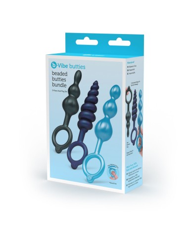 Plug Anale B-Vibe Azzurro 3 Pezzi Plug Anale B-Vibe Azzurro 3 Pezzi