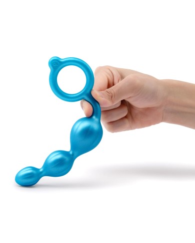 Plug Anale B-Vibe Azzurro 3 Pezzi Plug Anale B-Vibe Azzurro 3 Pezzi