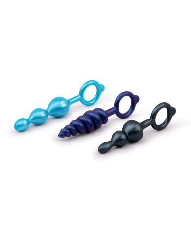 Plug Anale B-Vibe Azzurro 3 Pezzi Plug Anale B-Vibe Azzurro 3 Pezzi