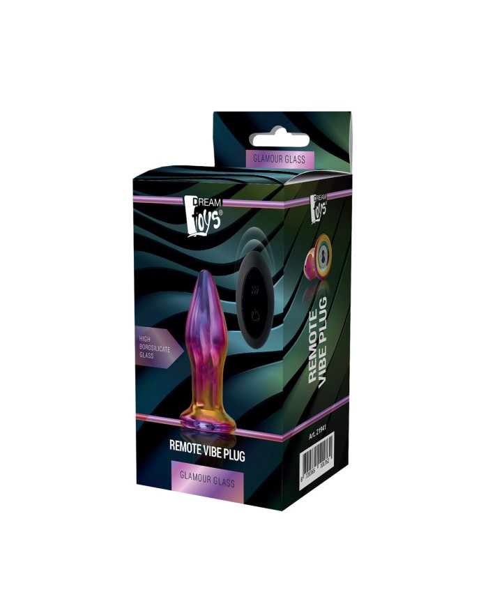 Plug Anale Dream Toys Glamour Glass Multicolore Plug Anale Dream Toys Glamour Glass Multicolore