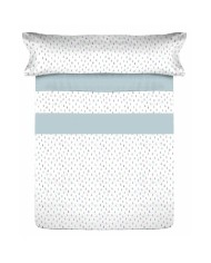 Set di Lenzuola Tejidos Reina Azzurro Matrimoniale Set di Lenzuola Tejidos Reina Azzurro Matrimoniale