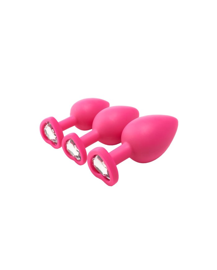 Plug Anale Dream Toys Flirts Rosa 3 Pezzi Plug Anale Dream Toys Flirts Rosa 3 Pezzi