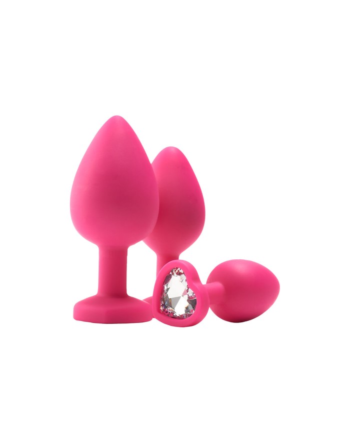 Plug Anale Dream Toys Flirts Rosa 3 Pezzi Plug Anale Dream Toys Flirts Rosa 3 Pezzi