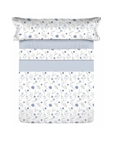 Set di Lenzuola Tejidos Reina Azzurro Singolo