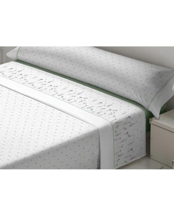 Set di Lenzuola Tejidos Reina Nicola Bianco Verde Osimano Set di Lenzuola Tejidos Reina Nicola Bianco Verde Osimano