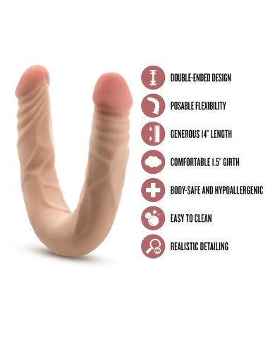 Masturbatore Doppia Penetrazione Blush Dr Skin Carne Masturbatore Doppia Penetrazione Blush Dr Skin Carne