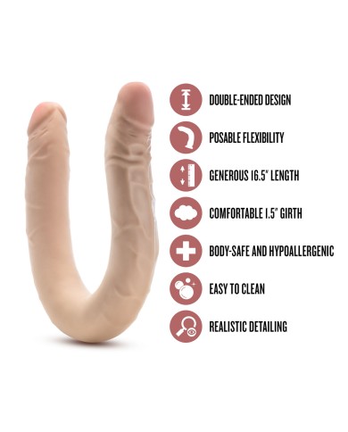 Masturbatore Doppia Penetrazione Blush Dr Skin Carne Masturbatore Doppia Penetrazione Blush Dr Skin Carne