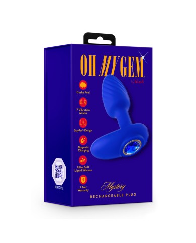 Butt Plug Gplug Piccolo Rosa Neon Blush Oh My Gem Azzurro (7,6 cm)